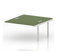 Impulse Bench B2B Ext Kit 1400 White Frame Office Bench Desk Moss Green