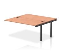 Impulse Bench B2B Ext Kit 1600 Black Frame Office Bench Desk Beech