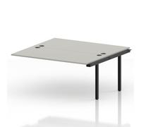 Impulse Bench B2B Ext Kit 1600 Black Frame Office Bench Desk Dove Grey