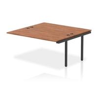 Impulse Bench B2B Ext Kit 1600 Black Frame Office Bench Desk Walnut