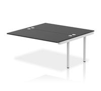 Impulse Bench B2B EXT Kit 1600mm Silver Frame Office Bench Desk Black
