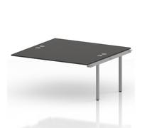 Impulse Bench B2B Ext Kit 1600 Silver Frame Office Bench Desk Carbon Grey