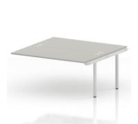 Impulse Bench B2B Ext Kit 1600 White Frame Office Bench Desk Dove Grey