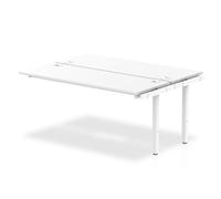 Impulse Bench B2B Ext Kit 1600 White Frame Office Bench Desk White
