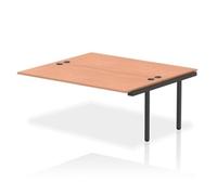Impulse Bench B2B Ext Kit 1800 Black Frame Office Bench Desk Beech