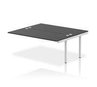 Impulse Bench B2B Ext Kit 1800 Silver Frame Office Bench Desk Black