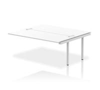 Impulse Bench B2B Ext Kit 1800 Silver Frame Office Bench Desk White