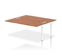 Impulse Bench B2B Ext Kit 1800 White Frame Office Bench Desk Walnut
