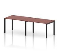 Impulse Bench One Row 2 Person 1200 Black Frame Bench Desk Brick Red