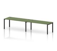 Impulse Bench One Row 2 Person 1800 Black Frame Bench Desk Moss Green
