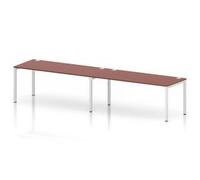 Impulse Bench One Row 2 Person 1800 White Frame Bench Desk Brick Red
