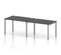 Impulse Bench One Row 2P 1200 Silver Frame Bench Desk Carbon Grey