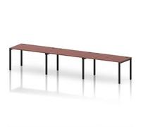 Impulse Bench One Row 3 Person 1600 Black Frame Bench Desk Brick Red