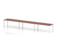 Impulse Bench One Row 3 Person 1800 White Frame Bench Desk Brick Red
