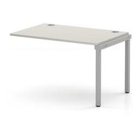 Impulse Bench One Row Ext Kit 1200 Silver Frame Bench Desk Dove Grey