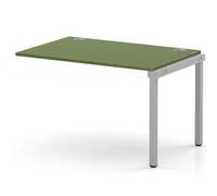 Impulse Bench One Row Ext Kit 1200 Silver Frame Bench Desk Moss Green