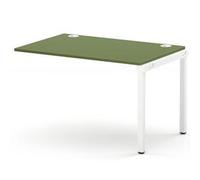 Impulse Bench One Row Ext Kit 1200 White Frame Bench Desk Moss Green