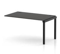 Impulse Bench One Row Ext Kit 1400 Black Frame Bench Desk Carbon Grey