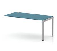 Impulse Bench One Row Ext Kit 1600 Silver Frame Bench Desk Dark Teal