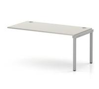 Impulse Bench One Row Ext Kit 1600 Silver Frame Bench Desk Dove Grey