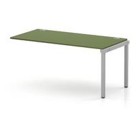 Impulse Bench One Row Ext Kit 1600 Silver Frame Bench Desk Moss Green