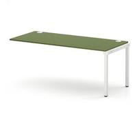 Impulse Bench One Row Ext Kit 1800 White Frame Bench Desk Moss Green