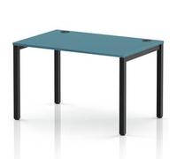 Impulse Bench Single Row 1200 Black Frame Office Bench Desk Dark Teal