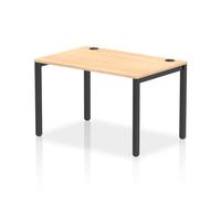 Impulse Bench Single Row 1200 Black Frame Office Bench Desk Maple