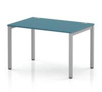 Impulse Bench Single Row 1200 Silver Frame Office Bench Desk Dark Teal