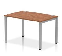 Dynamic Impulse Single Row Bench Desk W1200 x D800 x H730mm Walnut Fin