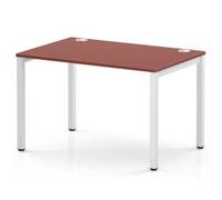 Impulse Bench Single Row 1200 White Frame Office Bench Desk Brick Red