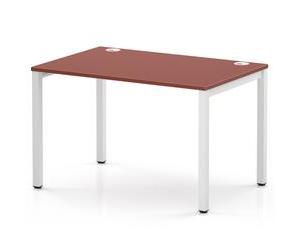 Impulse Bench Single Row 1200 White Frame Office Bench Desk Brick Red