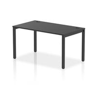 Impulse Bench Single Row 1400mm Black Frame Office Bench Desk Black