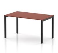 Impulse Bench Single Row 1400 Black Frame Office Bench Desk Brick Red