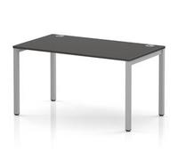 Impulse Bench Single Row 1400 Silver Frame Bench Desk Carbon Grey