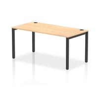 Impulse Bench Single Row 1600 Black Frame Office Bench Desk Maple