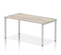 Dynamic Impulse Single Row Bench Desk W1600 x D800 x H730mm Grey Oak F