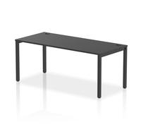 Impulse Bench Single Row 1800 Black Frame Office Bench Desk Black