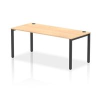 Impulse Bench Single Row 1800 Black Frame Office Bench Desk Maple