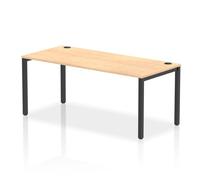 Impulse Bench Single Row 1800 Black Frame Office Bench Desk Maple