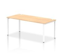 Impulse Bench Single Row 1800 White Frame Office Bench Desk Maple