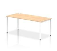 Impulse Bench Single Row 1800 White Frame Office Bench Desk Maple