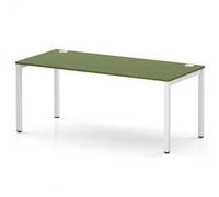 Impulse Bench Single Row 1800 White Frame Office Bench Desk Moss Green