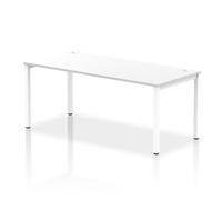 Impulse Bench Single Row 1800 White Frame Office Bench Desk White