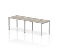 Impulse Bench Single Row 2 Person 1200 Bench Desk Grey Oak/Silver