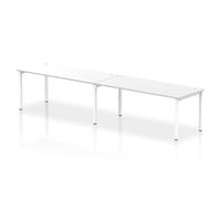 Impulse Bench Single Row 2 Person 1800 White Frame Bench Desk White