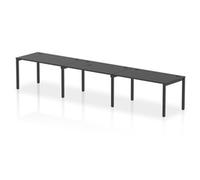 Impulse Bench Single Row 3 Person 1400mm Black Frame Office Bench Desk Black