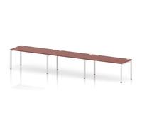 Impulse Bench Single Row 3 Person 1600 White Frame Office Bench Desk Brick Red