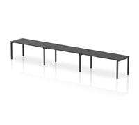 Impulse Bench Single Row 3 Person 1800mm Black Frame Office Bench Desk Black