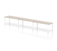 Impulse Bench Bench Single Row 3 Person 1800 White Frame Office Bench Desk Grey